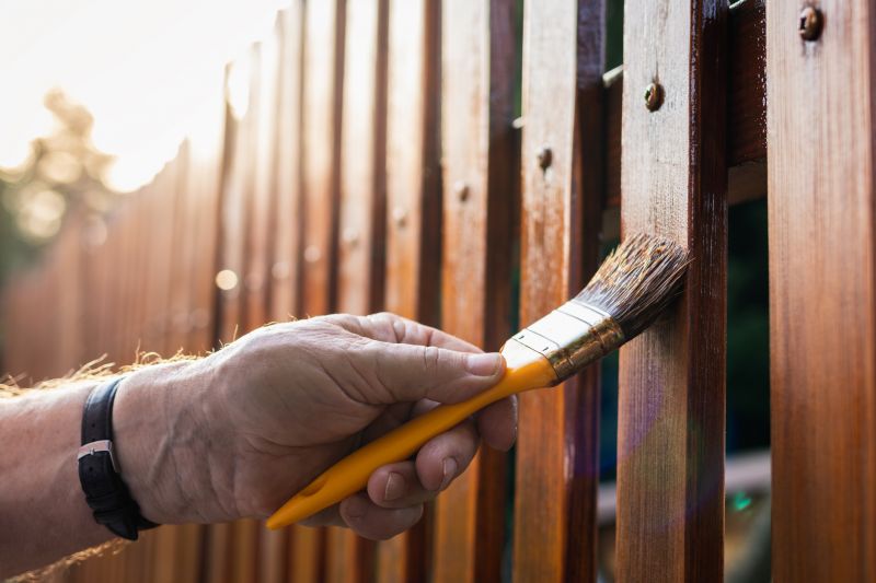 Staining Fence in Summer